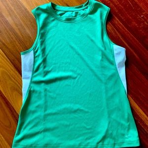 Champion sleeveless green and white workout top